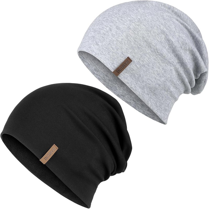 HAMUNI Slouchy Beanie for Women Cotton Beanies Hats Men Lightweight Soft Chemo Headwear Warm Skull Cap for All Seasons - Image 1